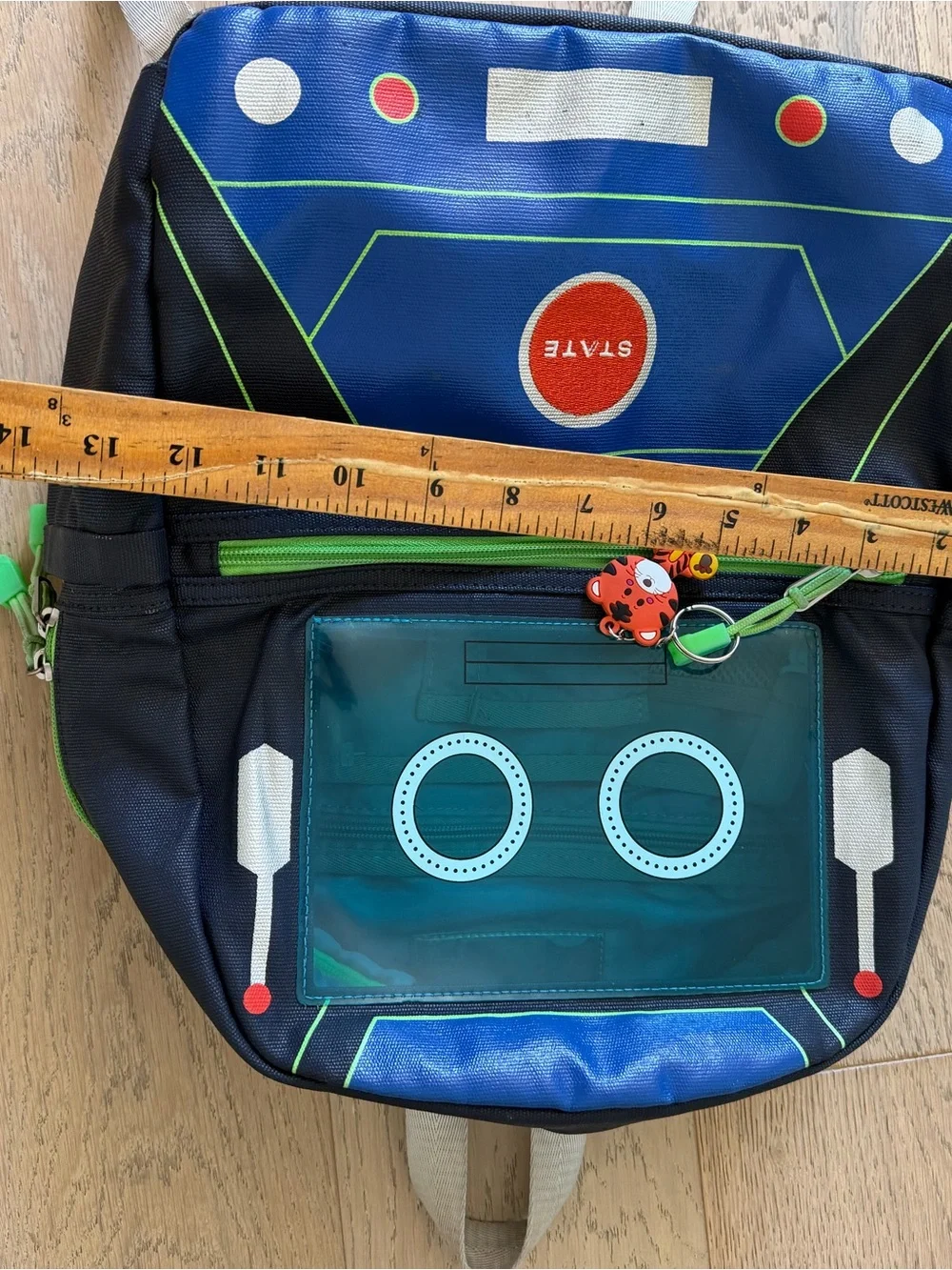 STATE Bags Kane Kids Robot Blue Backpack School Bookbag